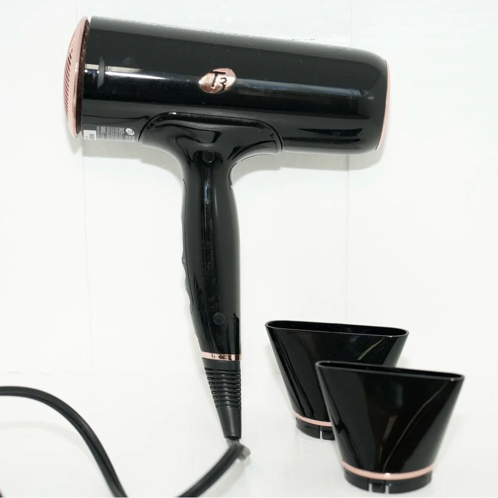T3 Cura Luxe Professional Ionic Hair Dryer‎ with Auto Pause Sensor Black
